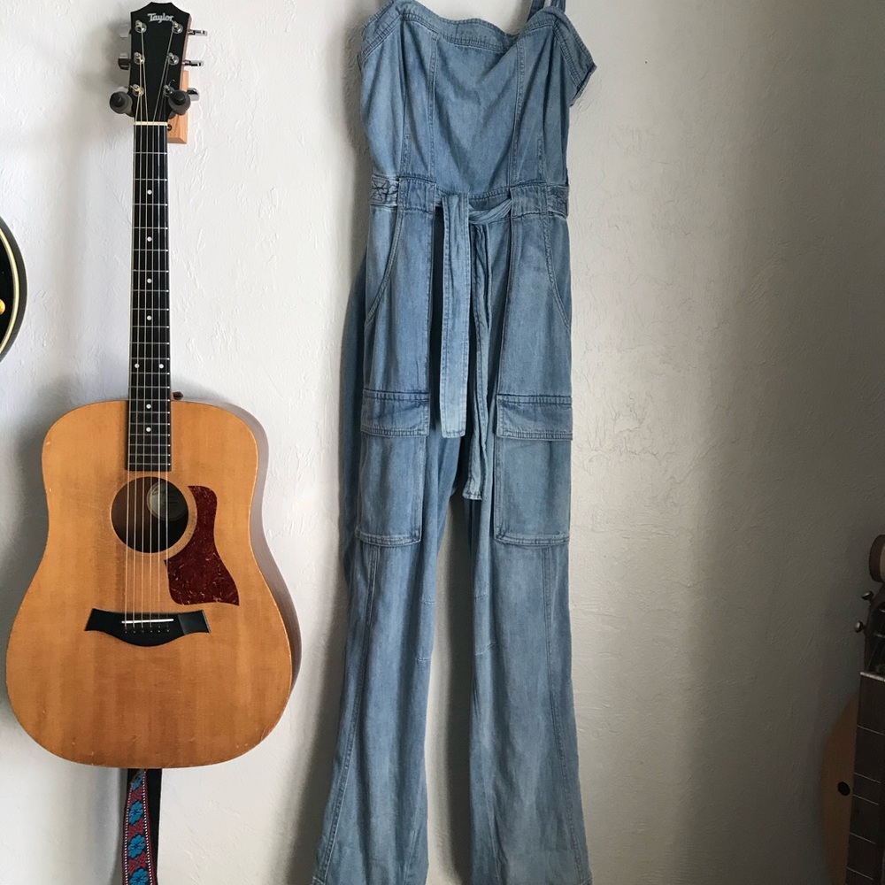 NWOT Free People Denim Jumpsuit